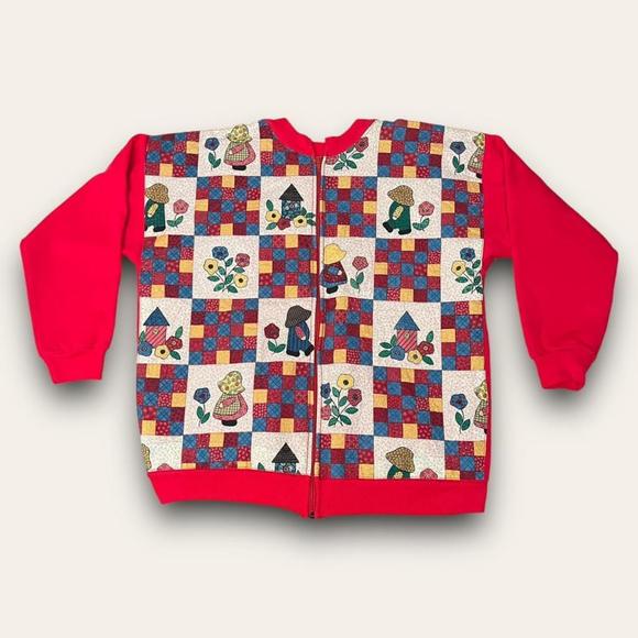 Hanes Jackets & Blazers - 💟 2for$20 💟 Vintage Patchwork Garden Gnome Jacket Grandmacore Cottagecore